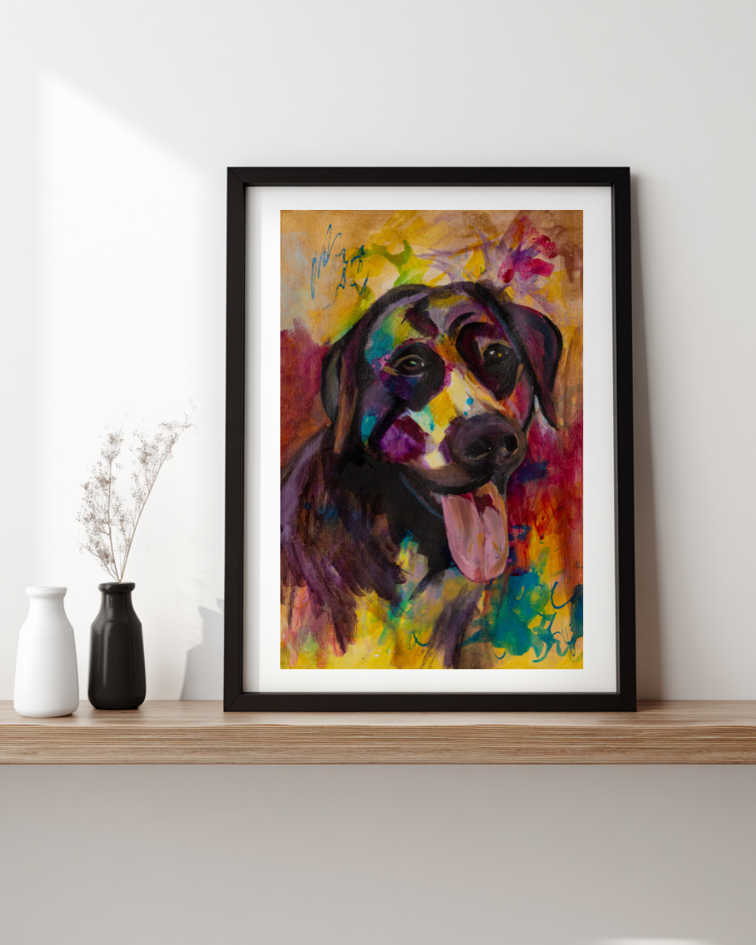 The Joys of a Labrador - Original Mixed Media Painting on archival paper