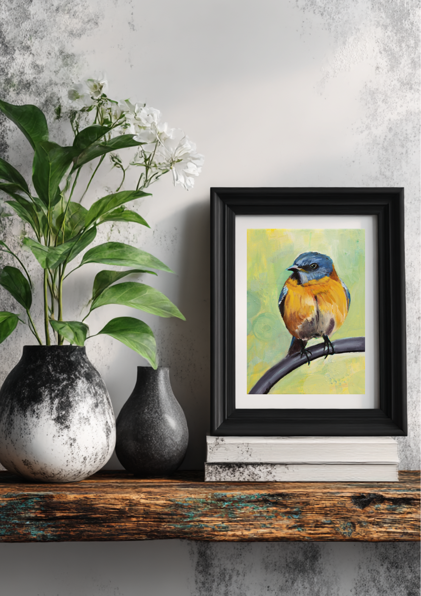 Robin on a chair