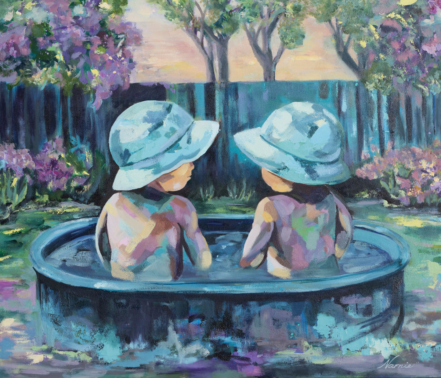 Backyard Dip - Fine art print