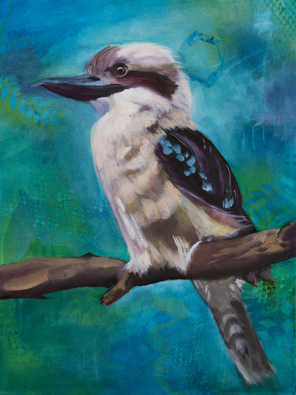 Kookaburra Blue Print
